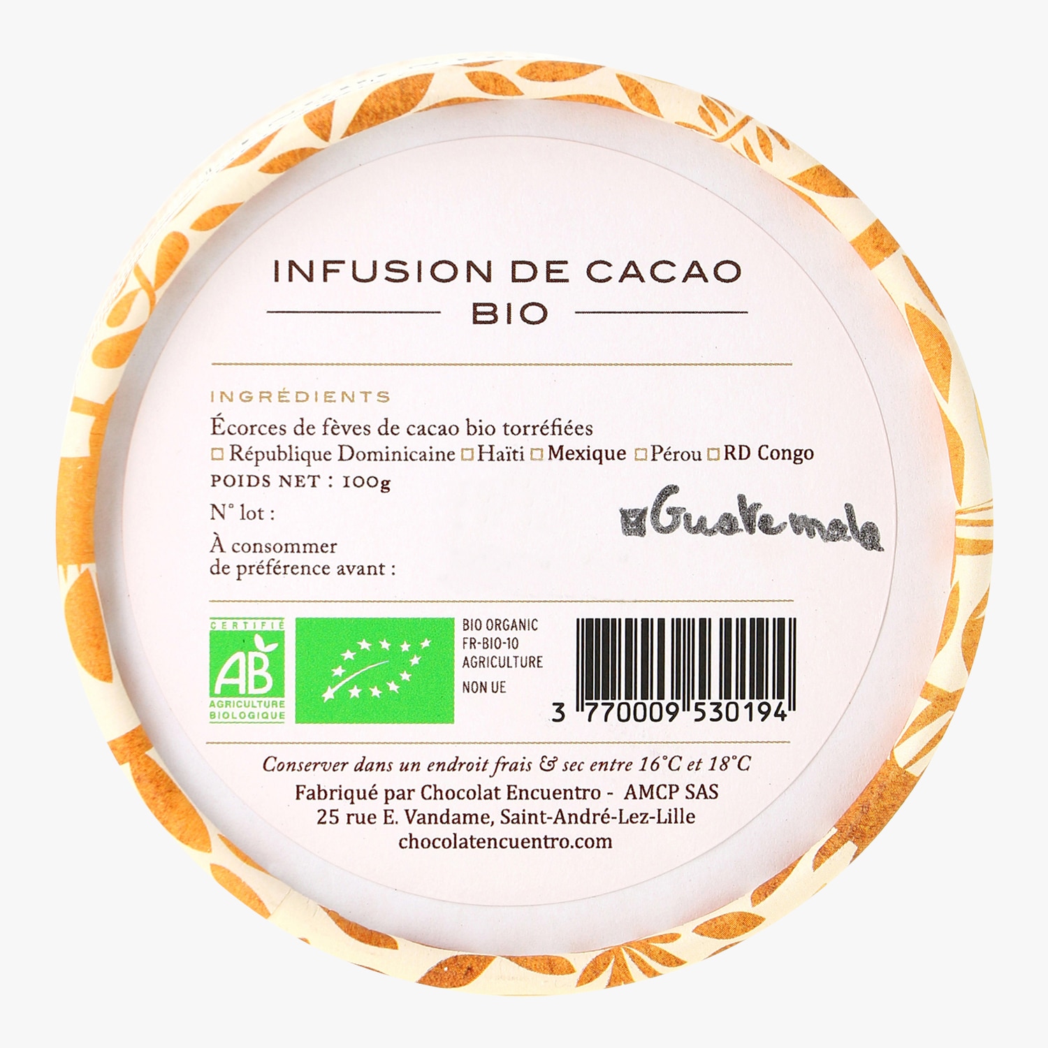 Bio VRAC Infusion cacao 100% Sao tomé - Nao