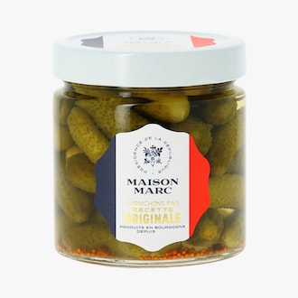 Cornichons fins recette originale x Élysée Maison Marc