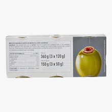 Olives Manzanilla farcies aux anchois de la mer Cantabrique El Corte Inglés - Club del Gourmet