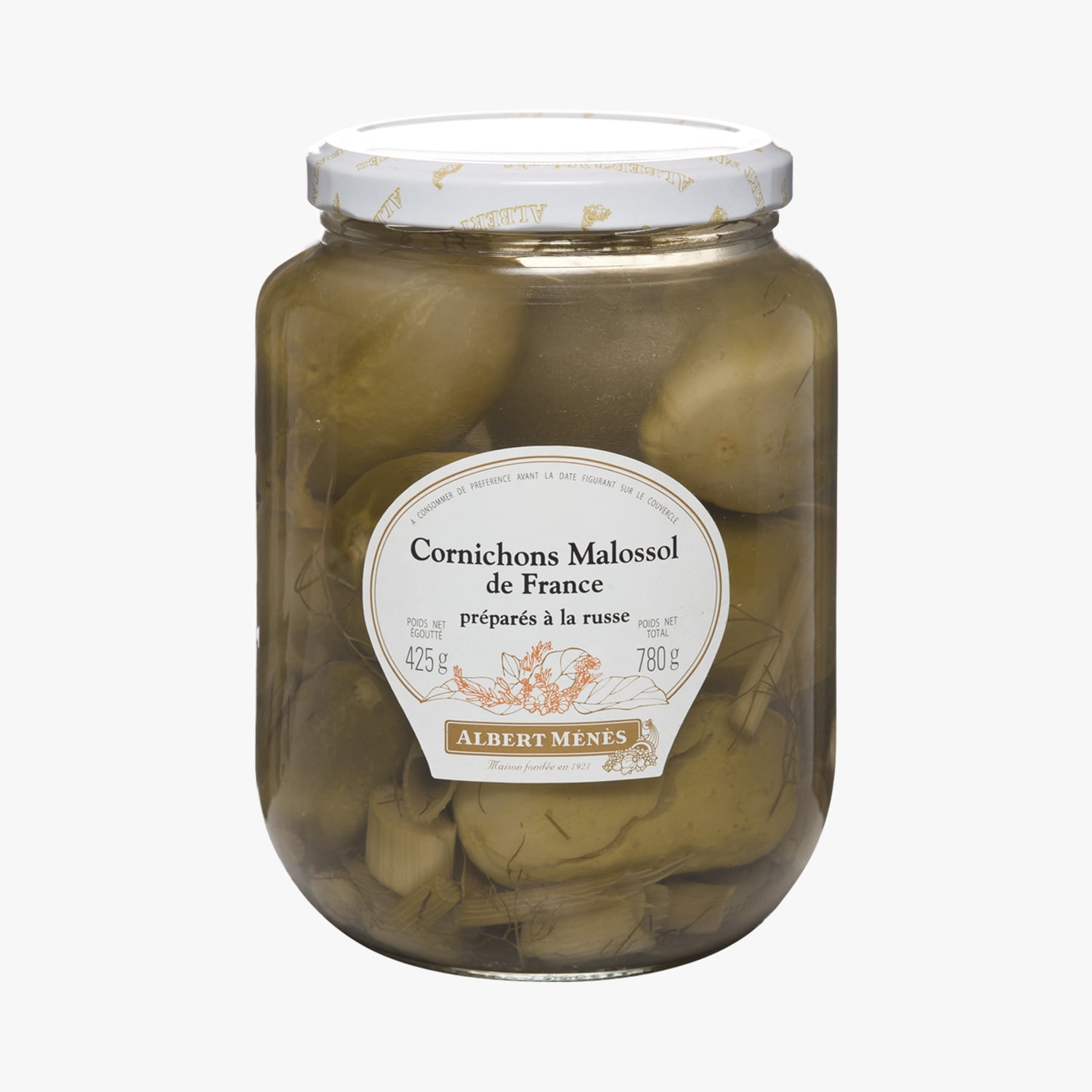 Cornichons Malossol de France Préparés à la Russe Albert Ménès
