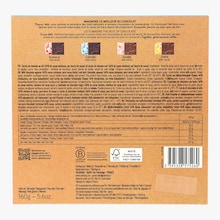 Coffret 32 carrés de chocolat noir et lait - Paris Valrhona