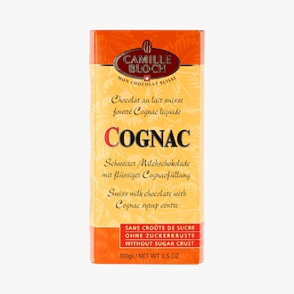 Cognac - Chocolat au lait suisse fourré cognac liquide Camille Bloch