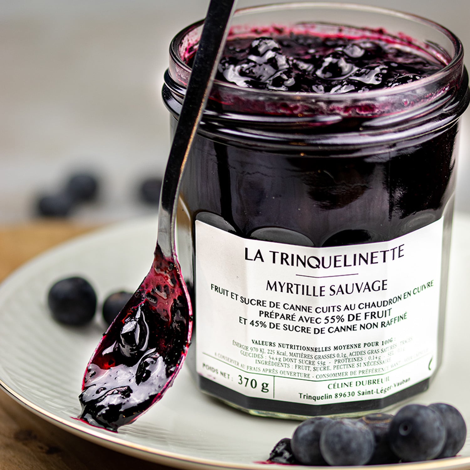 Confiture extra de myrtille La Trinquelinette