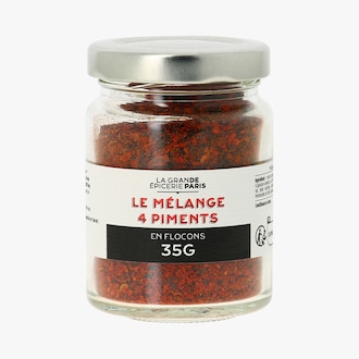 Le m&eacute;lange 4 piments en flocons La Grande &Eacute;picerie de Paris