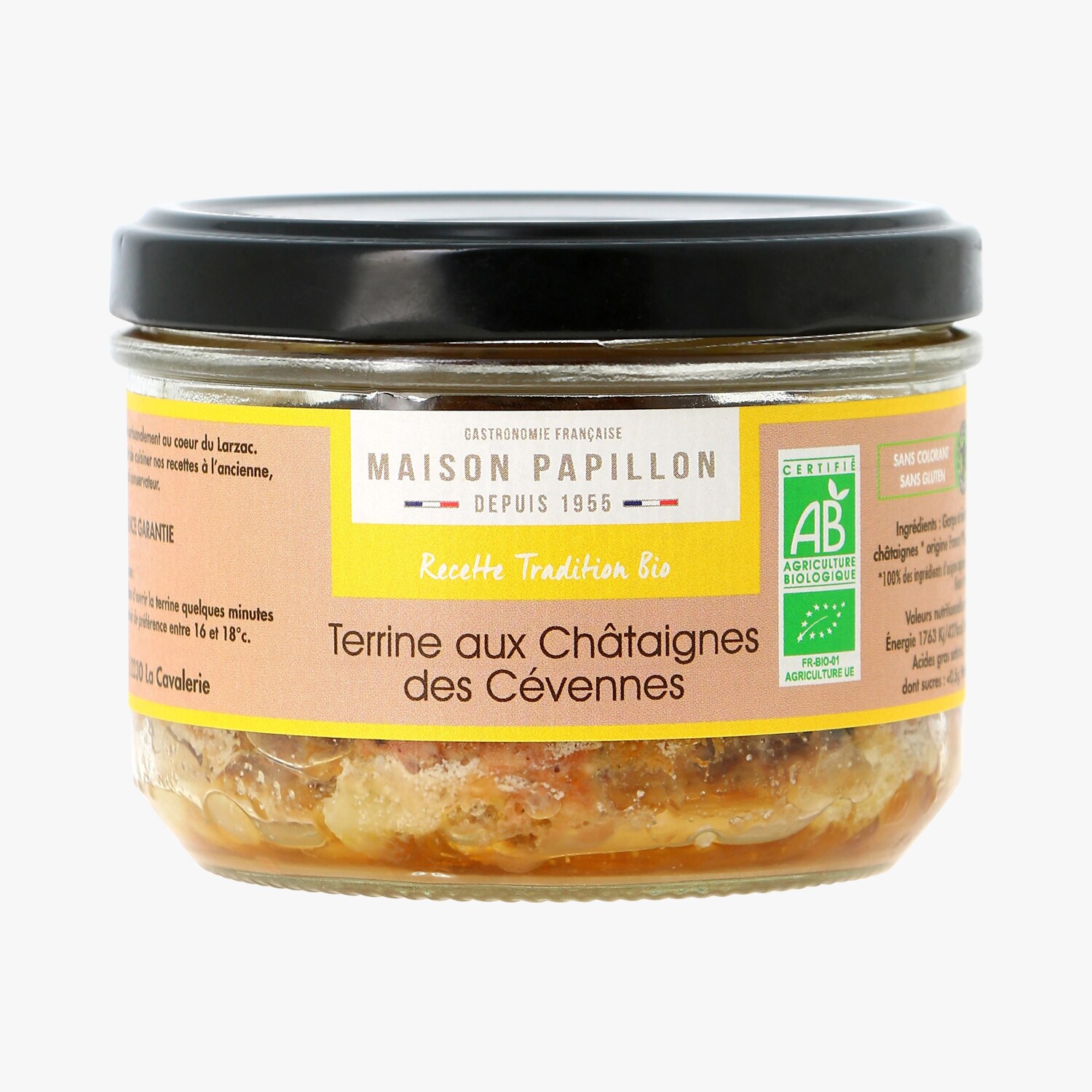 Terrine aux châtaignes des Cévennes bio Maison Papillon