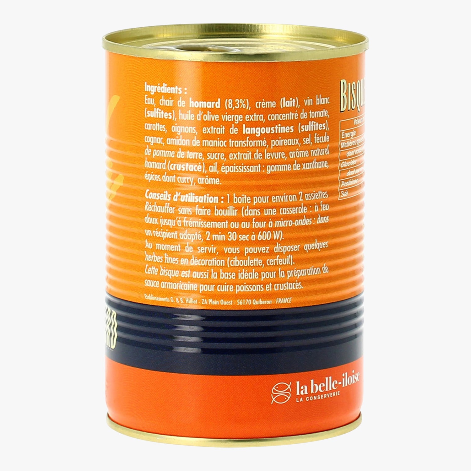 Bisque de homard Conserverie la BelleIloise