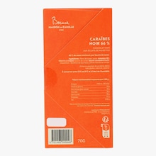 Tablette de chocolat noir cara&iuml;bes 66 % Maison Bocuse