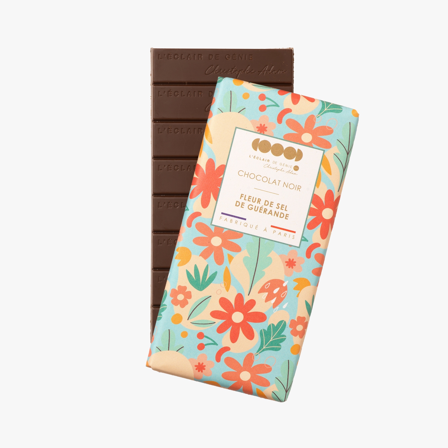 Tablette de chocolat noir - Fleur de sel de Guérande L'Éclair de Génie