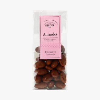 Amandes croustillantes enrob&eacute;es de chocolat au lait et caramel Maison Mercier