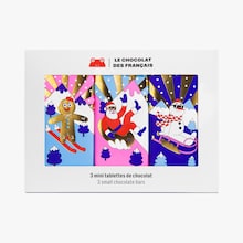 Coffret de 3 mini tablettes de chocolat bio Le Chocolat des Fran&ccedil;ais