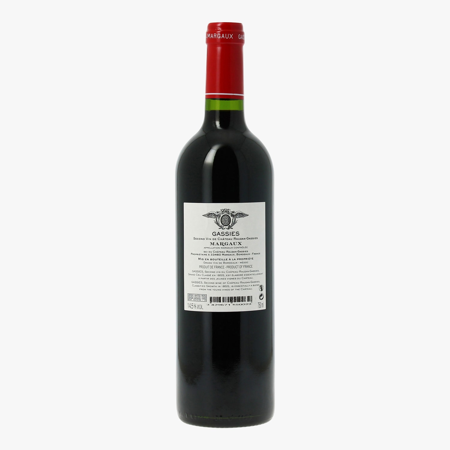 Château Rauzan-Gassies, Gassies, AOC Margaux, 2015 - Château