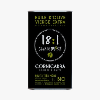 Huile d'olive vierge extra monovari&egrave;tale Cornicabra fruits tr&egrave;s m&ucirc;rs bio Alexis Munoz