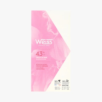 Chocolat lait mahoë 43% cacao - Fèves de cacao : origine Grenade Weiss