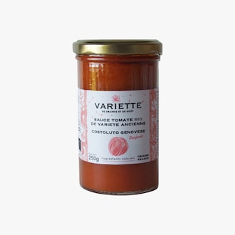 Sauce tomate bio de variété ancienne costoluto genovese Variette