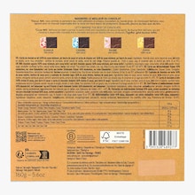 Coffret 32 carrés de chocolat noir et lait Valrhona