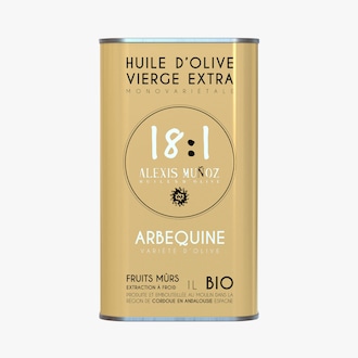 Huile d'olive vierge extra bio, vari&eacute;t&eacute; arbequine, 1L Alexis Munoz