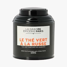 Le th&eacute; vert &agrave; la Russe, th&eacute; vert parfum&eacute; aux agrumes La Grande &Eacute;picerie de Paris
