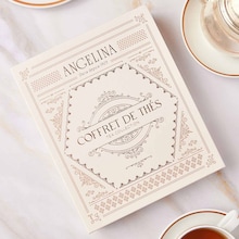 Coffret de 30 sachets de th&eacute; avec 6 recettes embl&eacute;matiques Angelina