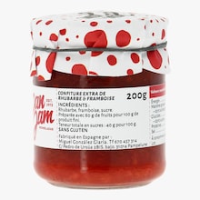 Confiture extra de rhubarbe et framboise Jan Jam