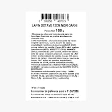 Lapin Octave chocolat noir garni Maison Mercier