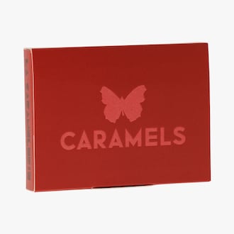 Etui de 12 caramels à l'huile d'olive et aromatisés à la grenade La Caramélerie