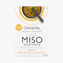 Soupe concentrée instantanée au miso blanc biologique Clearspring