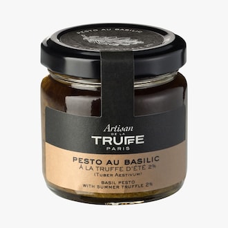 Pesto au basilic à la truffe d’été 2 % (Tuber aestivum) Artisan de la truffe