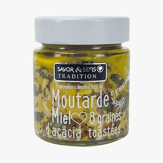 Moutarde au miel d'acacia et 8 graines toastés - Préparation culinaire Savor & Sens