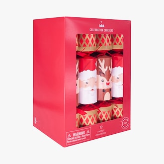 12 Crackers Rennes et P&egrave;re No&euml;l Celebration Crackers