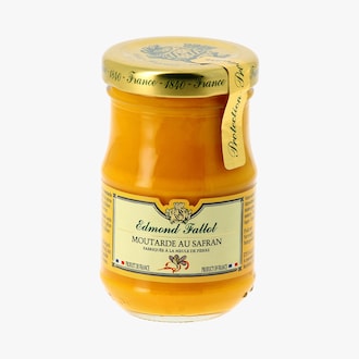 Moutarde au safran fabriqu&eacute;e &agrave; la meule de pierre Edmond Fallot