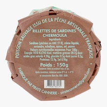 Rillettes de sardines chermoula Pirate cannerie