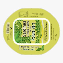 Sardines à l'huile d'olive et au poivre vert Conserverie la Belle-Iloise