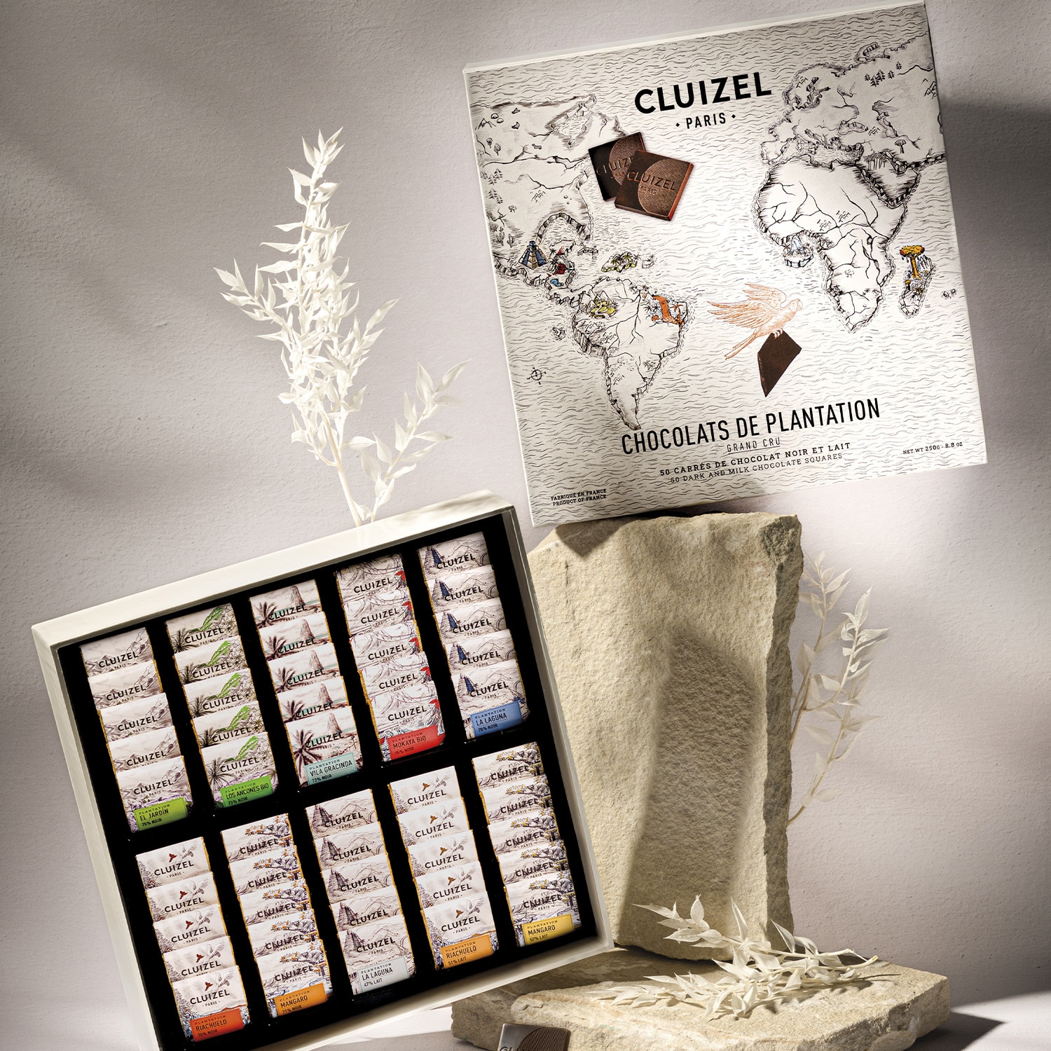 Coffret Grands crus Chocolats de Plantation Cluizel