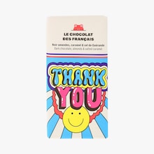 Tablette chocolat noir amandes, caramel et sel de Gu&eacute;rande bio Le Chocolat des Fran&ccedil;ais