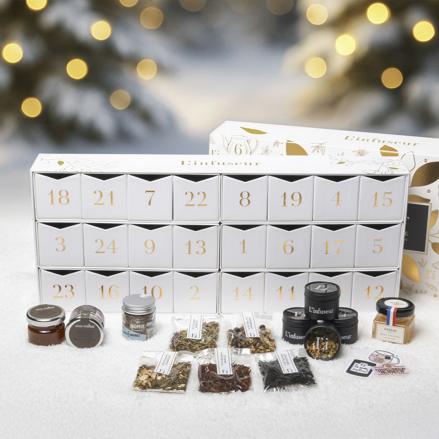 Calendrier de l'Avent - Collection de thés, d'infusions et de bouillons L'infuseur