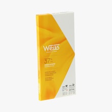 Chocolat lait entier 37% cacao - F&egrave;ves de cacao&nbsp;: Ghana, &Eacute;quateur, Venezuela, Madagascar Weiss