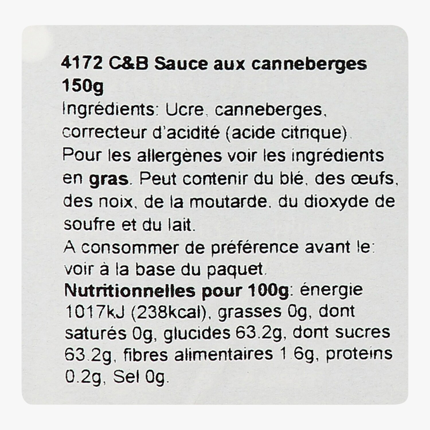 Cranberry Sauce - Cartwright & Butler | La Grande Épicerie