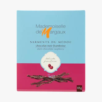 Brins de chocolat noir à l'arôme de framboise Mademoiselle de Margaux