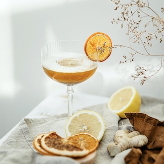 Cocktail automnal, rhum Mezan & camomille null