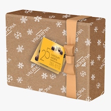 Boite de chocolats noirs, blancs ou lait fourr&eacute;s Valrhona