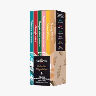 Coffret d&eacute;gustation 6 tablettes Valrhona