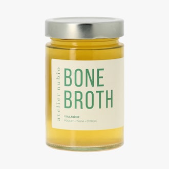 Bouillon d'os bio de collag&egrave;ne poulet, thym et citron Nubio