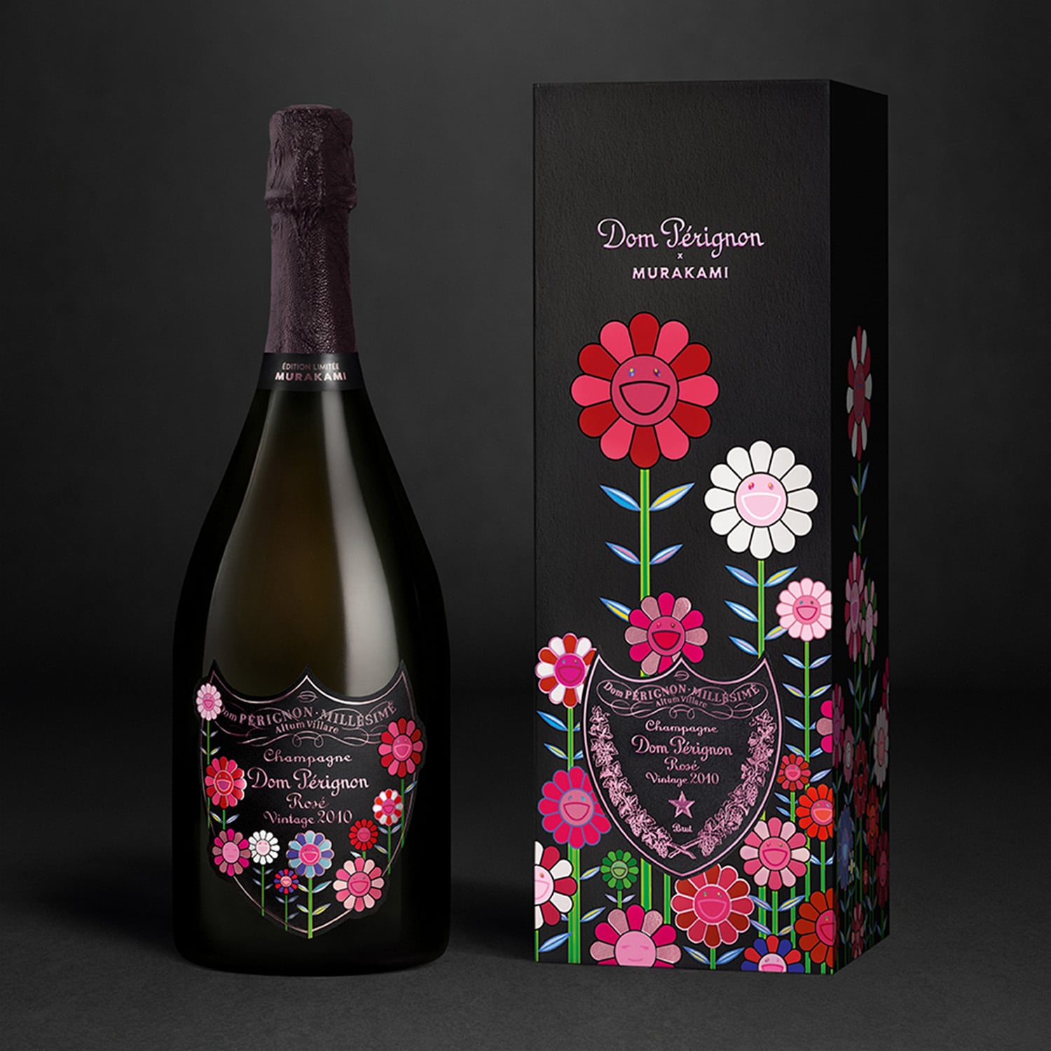 Champagne Dom Pérignon, Rosé, Vintage 2010, édition spéciale Takashi Murakami, sous étui Dom Pérignon