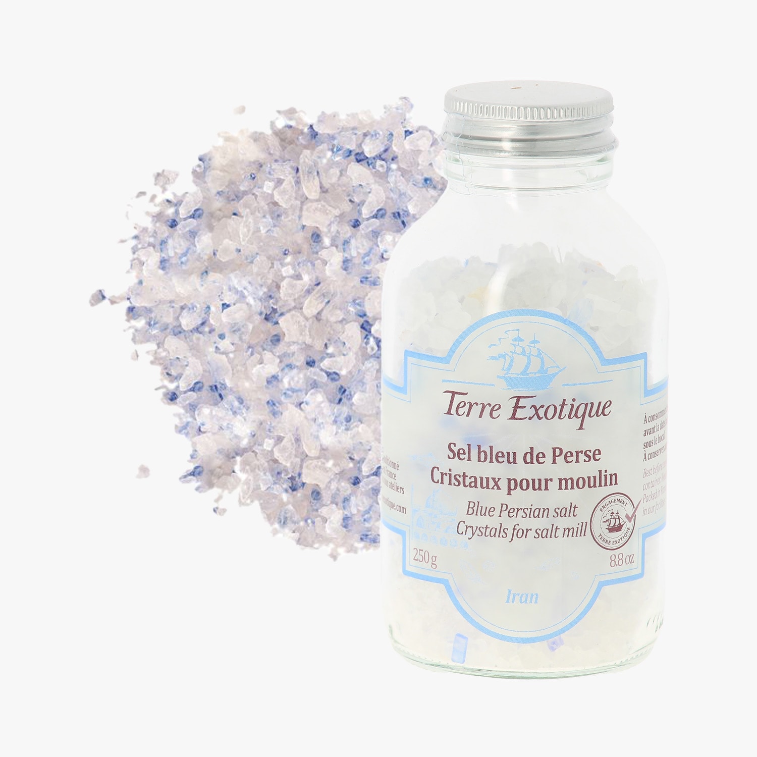 Sel bleu de Perse cristaux pour moulin Terre Exotique