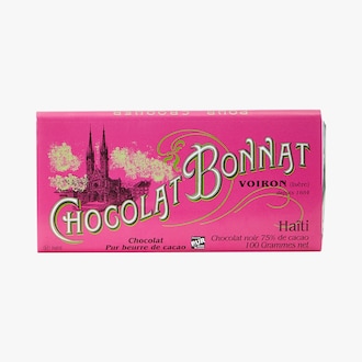 Tablette Haïti chocolat noir 75% de cacao Bonnat