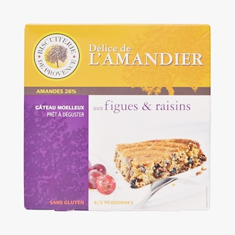 Gâteau moelleux aux figues & raisins prêt à déguster sans gluten Biscuiterie de Provence