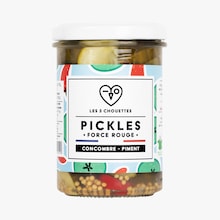 Pickles concombre piment bio Les 3 chouettes