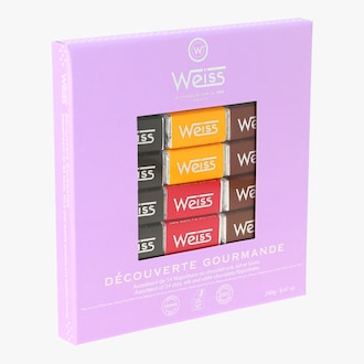 Découverte gourmande - Assortiment de 54 napolitains au chocolat noir, lait et blanc Weiss