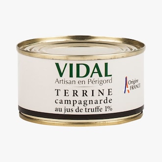 Terrine campagnarde au jus de truffe 1% Vidal