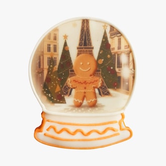Biscuit d&eacute;cor&eacute; boule de No&euml;l bonhomme en pain d&rsquo;&eacute;pices Fabulous Biscuits